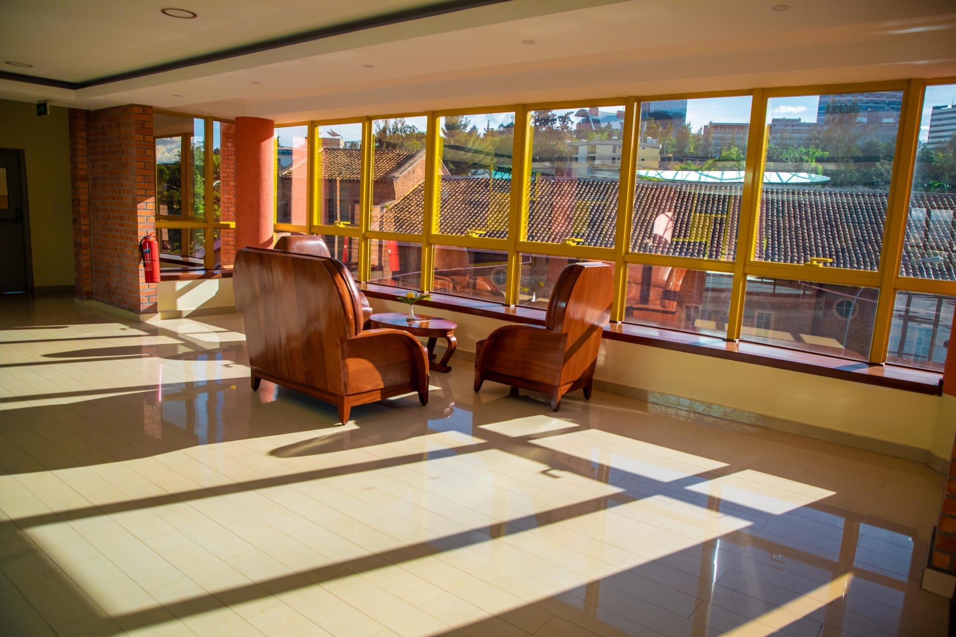 Luxury hotel lobby interior